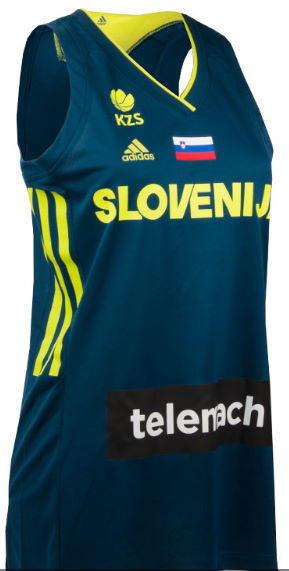 Tekmovalni dres ženski - moder RABLJENO TISK ŠTEVILKA XL CV8288