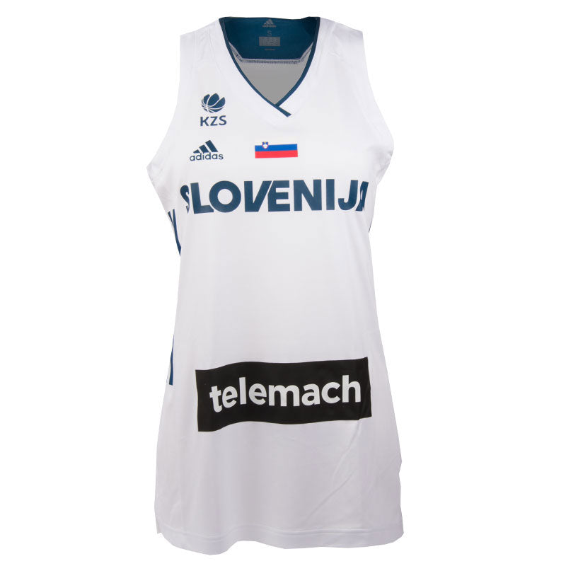 Tekmovalni dres ženski - bel  NOVO TISK SLOVENIJA M CD5245